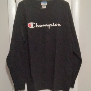 Champion Men's Black Crewneck Sweater